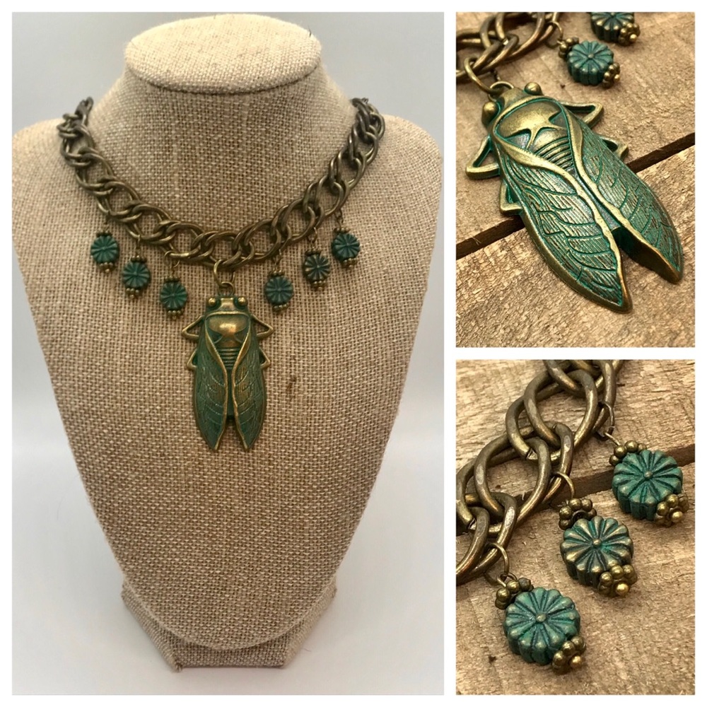 Necklace Handmade Statement Piece Repurposed